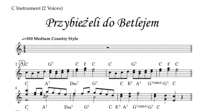 Proste chwyty gitarowe do kolędy przybieżeli do Betlejem dla początkujących Proste chwyty gitarowe do kolędy przybieżeli do Betlejem dla początkujących